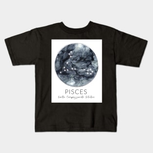 Pisces Zodiac Moon Constellation Kids T-Shirt